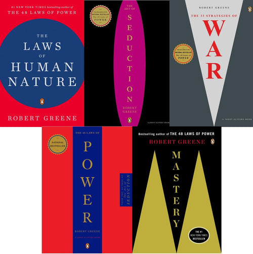 Robert Greene 5 Books Collection Set (The 33 Strategies of War, Mastery, The Art of Seduction, The Concise 48 Laws of Power, The Laws of Human Nature)